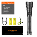 Portable hunting flash lights mini torch usb rechargeable aluminum alloy waterproof tactical led flashlights